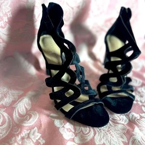 Katie & Kelly black suede high heels I believe size 8 don’t know for sure